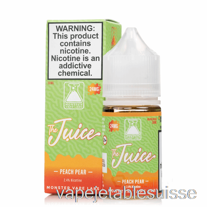 Vape Suisse Pêche Poire - Le Jus Sels - 30ml 24mg